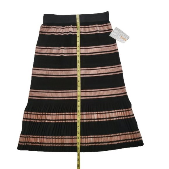 Lularoe Women's Rose Gold/Black Striped Accordion-Pleated Jill Skirt Small NWT - Picture 14 of 14